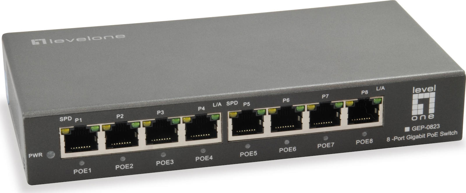 Level One GEP-0823 Unmanaged L2 PoE+