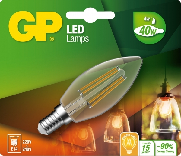 GP Batteries Λάμπα LED 4W για Ντουί E14 Θερμό Λευκό - Image 2