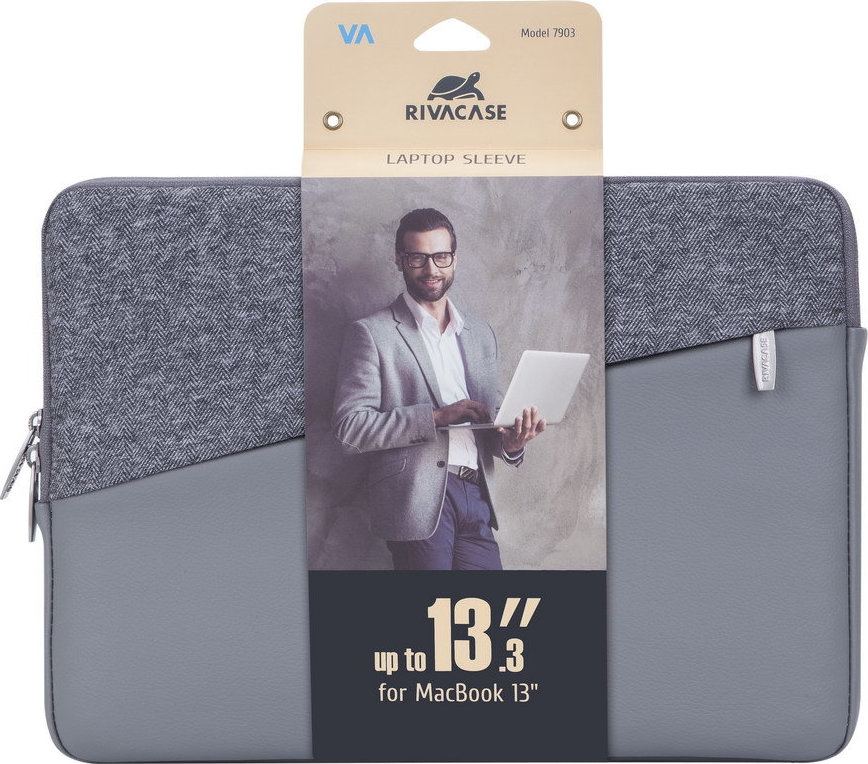 Rivacase Egmont 7903 Θήκη για Laptop 13.3" σε Γκρι χρώμα - Image 4
