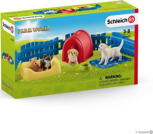 Schleich-S Παιχνίδι Μινιατούρα Σετ Puppy Pen για 3-8 Ετών - Image 2