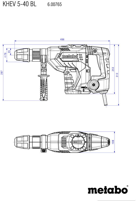 Metabo Κρουστικό Σκαπτικό Πιστολέτο Ρεύματος 1150W - Image 3