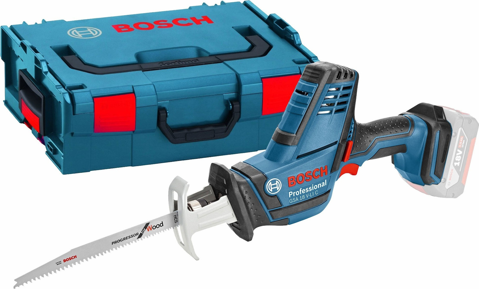 Bosch Σπαθοσέγα GSA 18 V-LI C 18V Χωρίς Μπαταρία & L-Boxx