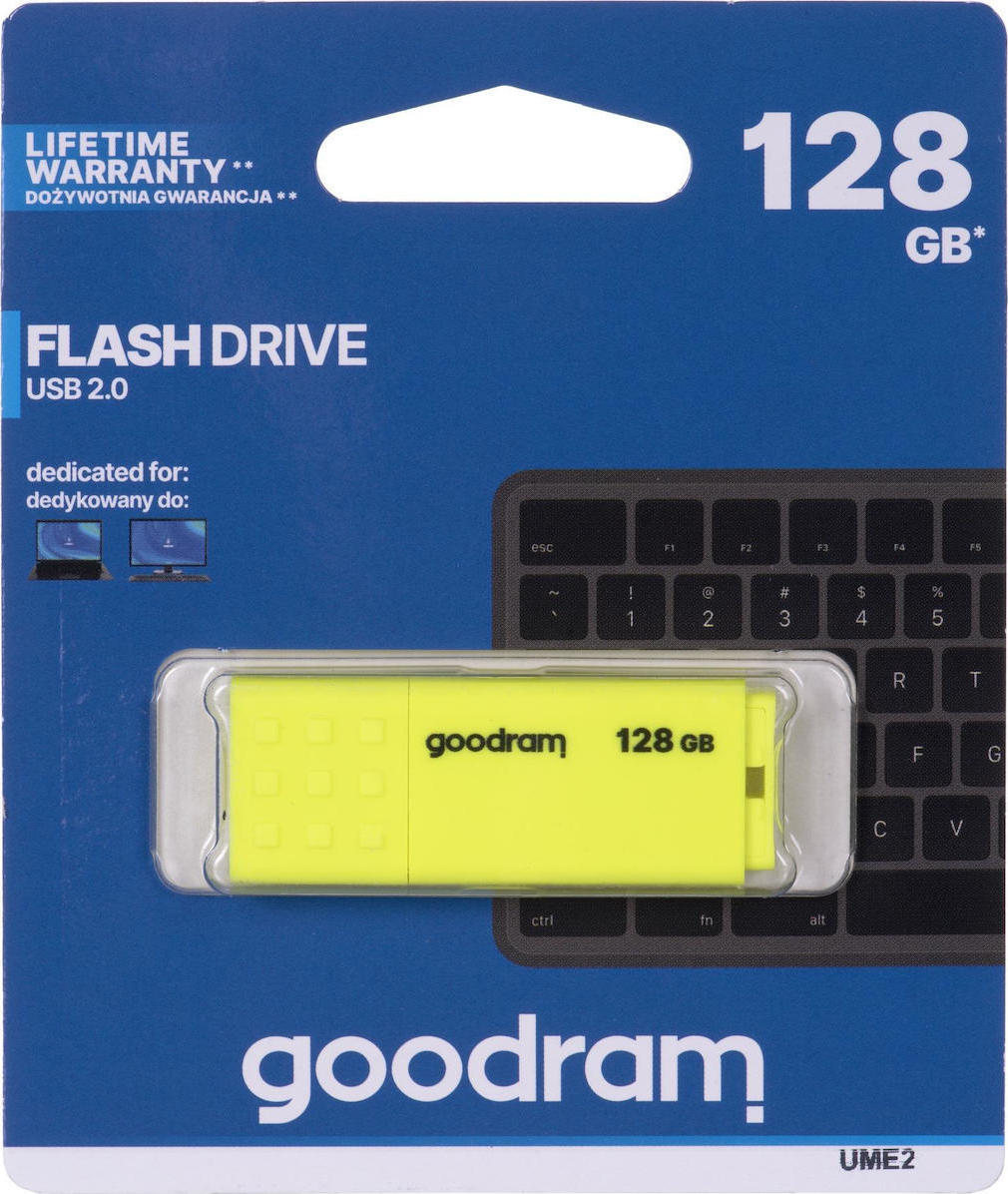 GoodRAM UME2 128GB USB 2.0 Stick Κίτρινο