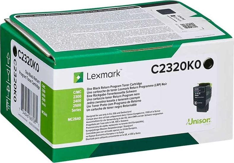 Lexmark C2320K0 Γνήσιο Toner Laser Εκτυπωτή Μαύρο Return Program 1000 Σελίδων - Image 3