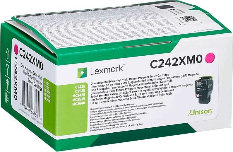 Lexmark C242XM0 Γνήσιο Toner Laser Εκτυπωτή Ματζέντα Return Program Extra High Yield 3500 Σελίδων - Image 3