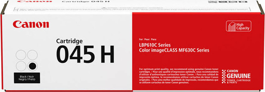 Canon 045H Γνήσιο Toner Laser Εκτυπωτή Μαύρο High Capacity 2800 Σελίδων (1246C002)