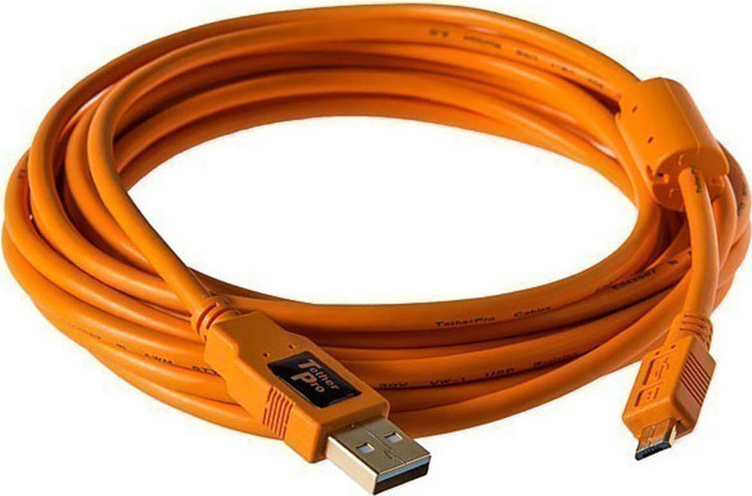 Tether Tools Regular USB 2.0 to micro USB Cable Πορτοκαλί 4.6m (CU5430ORG) - Image 3