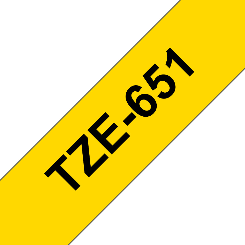 Brother TZE-651 Ταινία Ετικετογράφου 8m x 24mm σε Κίτρινο Χρώμα - Image 3