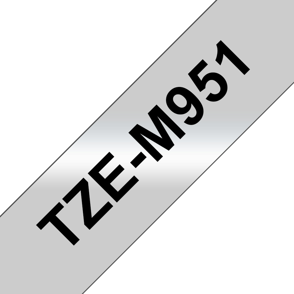 Brother TZE-M951 Ταινία Ετικετογράφου 8m x 24mm σε Ασημί Χρώμα - Image 4