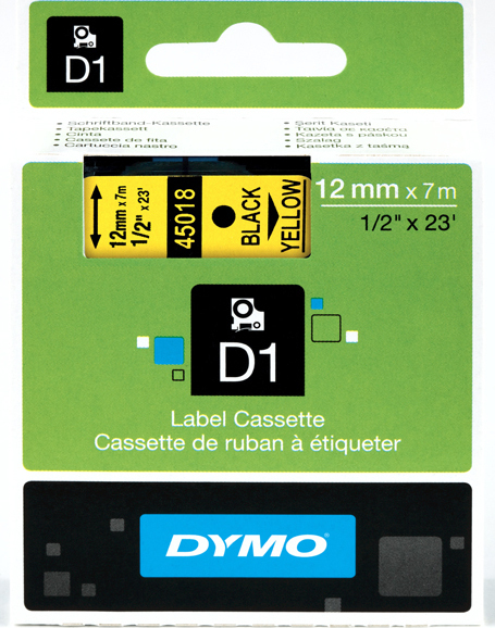 Dymo 45018 Ταινία Ετικετογράφου 7m x 12mm σε Κίτρινο Χρώμα - Image 7