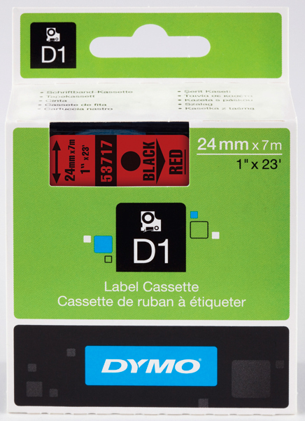 Dymo 53717 Ταινία Ετικετογράφου 7m x 24mm σε Κόκκινο Χρώμα - Image 2
