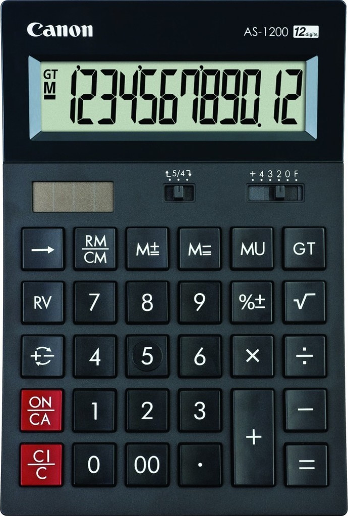 Canon AS-1200 Αριθμομηχανή 12 Ψηφίων σε Μαύρο Χρώμα