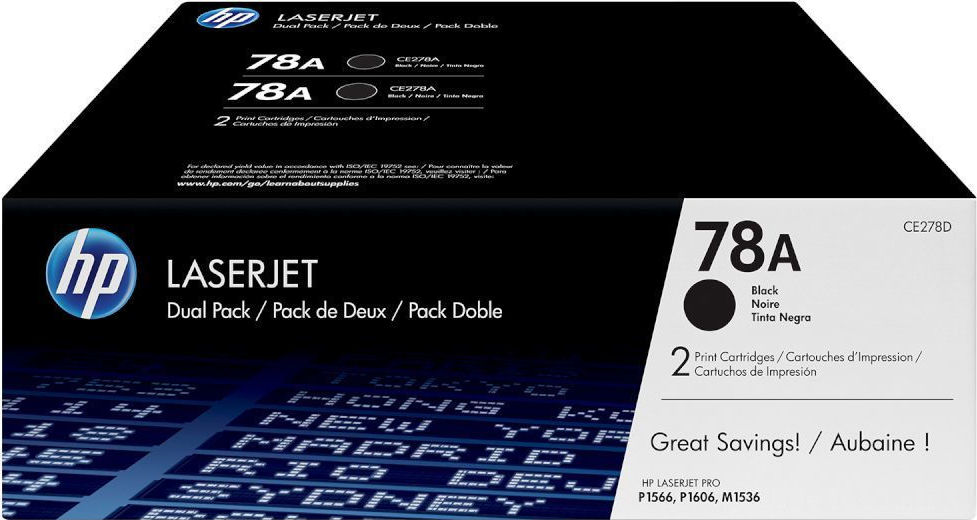 HP 78A Γνήσιο Multipack Toner Laser Εκτυπωτή Μαύρο 2τμχ (CE278AD) - Image 2