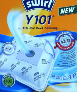Swirl Y101 Σακούλες Σκούπας 4τμχ Συμβατή με Σκούπα AEG / Dirt Devil / Samsung