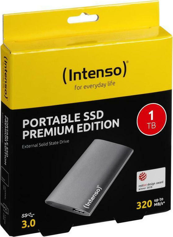 Intenso Premium Edition USB 3.0 Εξωτερικός SSD 1TB 1.8" Ανθρακί - Image 2