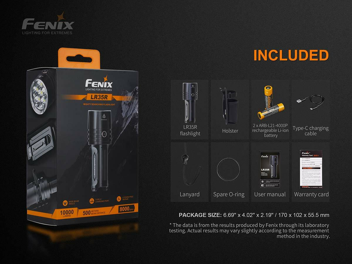 Fenix LR35R Στεγανός Επαναφορτιζόμενος Φακός LED 10000lm - Image 13