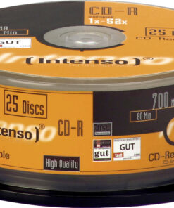 Intenso Εγγράψιμα CD-R 52x 700MB Cake Box 25τμχ