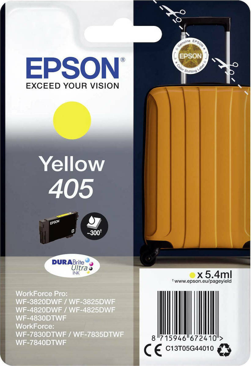 Epson 405 Γνήσιο Μελάνι Εκτυπωτή InkJet Κίτρινο (C13T05G44010)