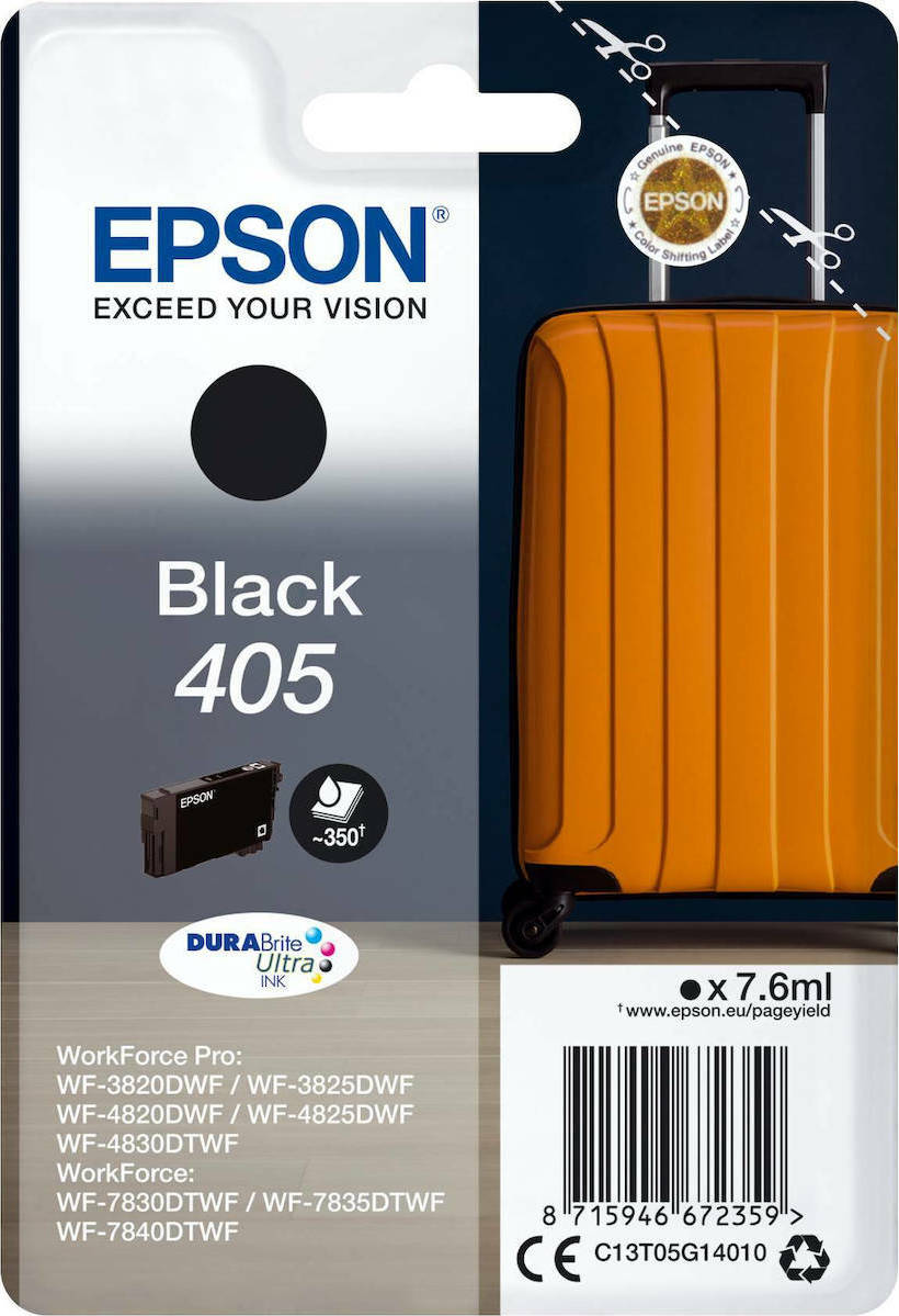 Epson 405 Γνήσιο Μελάνι Εκτυπωτή InkJet Μαύρο (C13T05G14010)