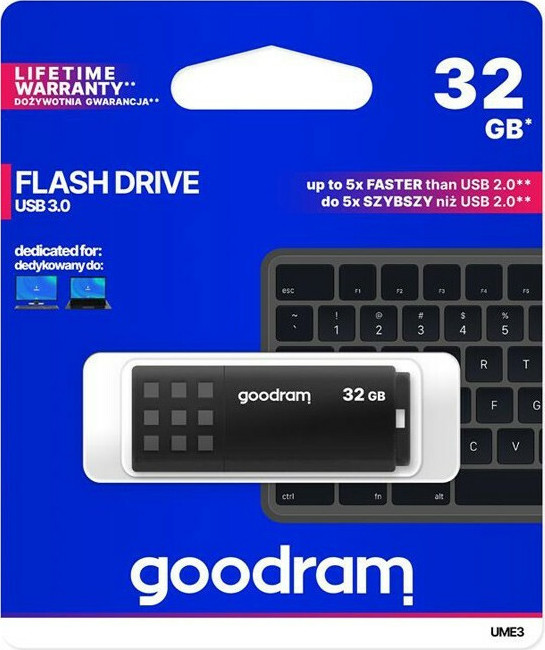 GoodRAM UME3 32GB USB 3.0 Stick Μαύρο - Image 2