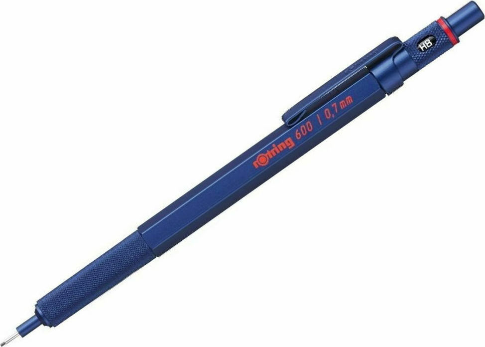 Rotring 600 Μηχανικό Μολύβι Σχεδίου Μεταλλικό 0.7mm 1τμχ Μπλε