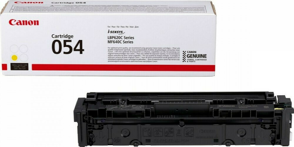 Canon 054 Γνήσιο Toner Laser Εκτυπωτή Κίτρινο 1200 Σελίδων (3021C002)