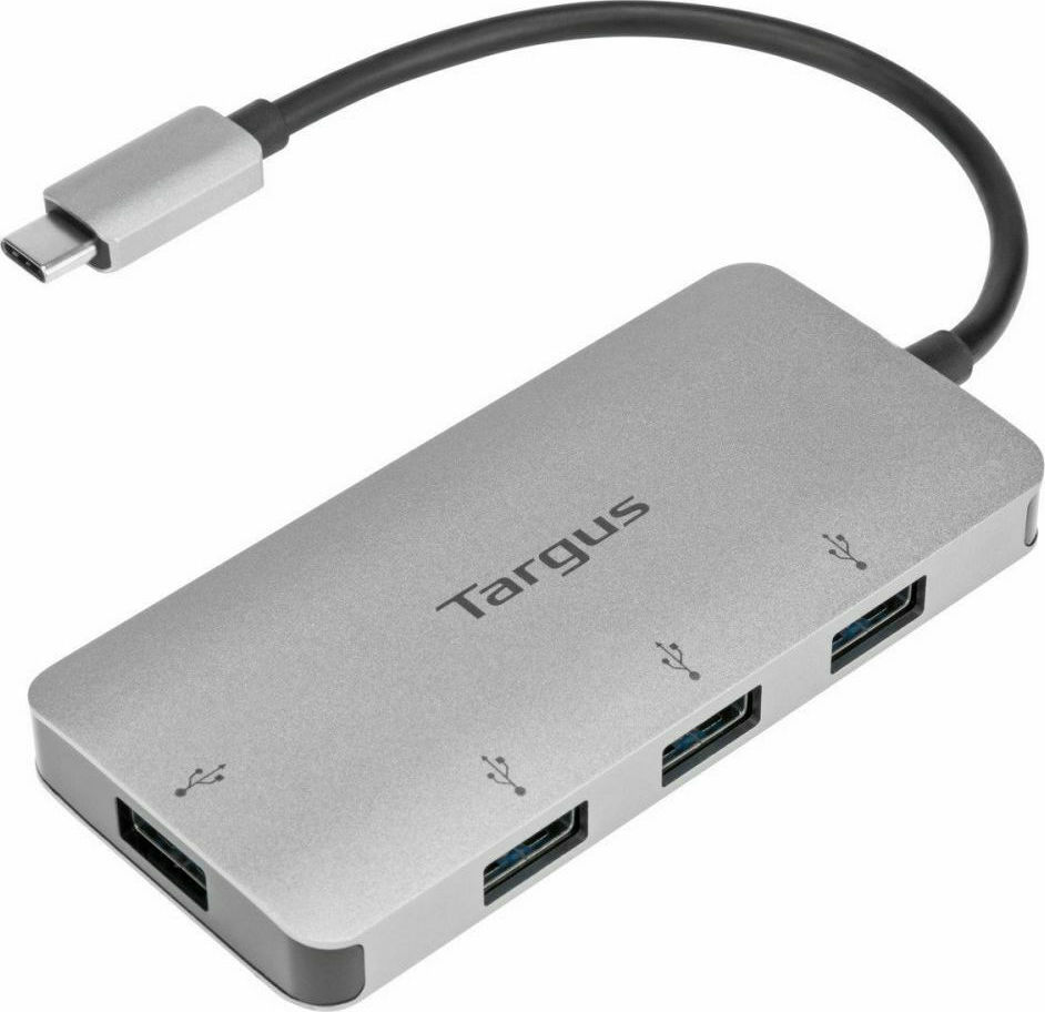 Targus USB 3.0 Hub 4 Θυρών με σύνδεση USB-C Ασημί