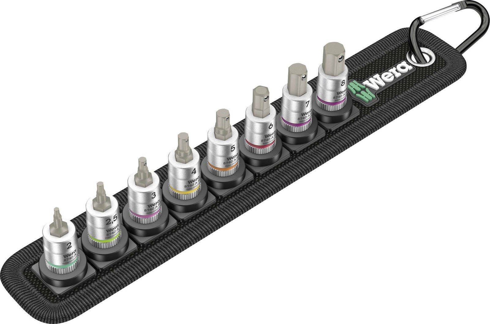 Wera Καρυδάκια με Μύτες Allen και Καρέ Υποδοχής 1/4'' Σετ 8τμχ