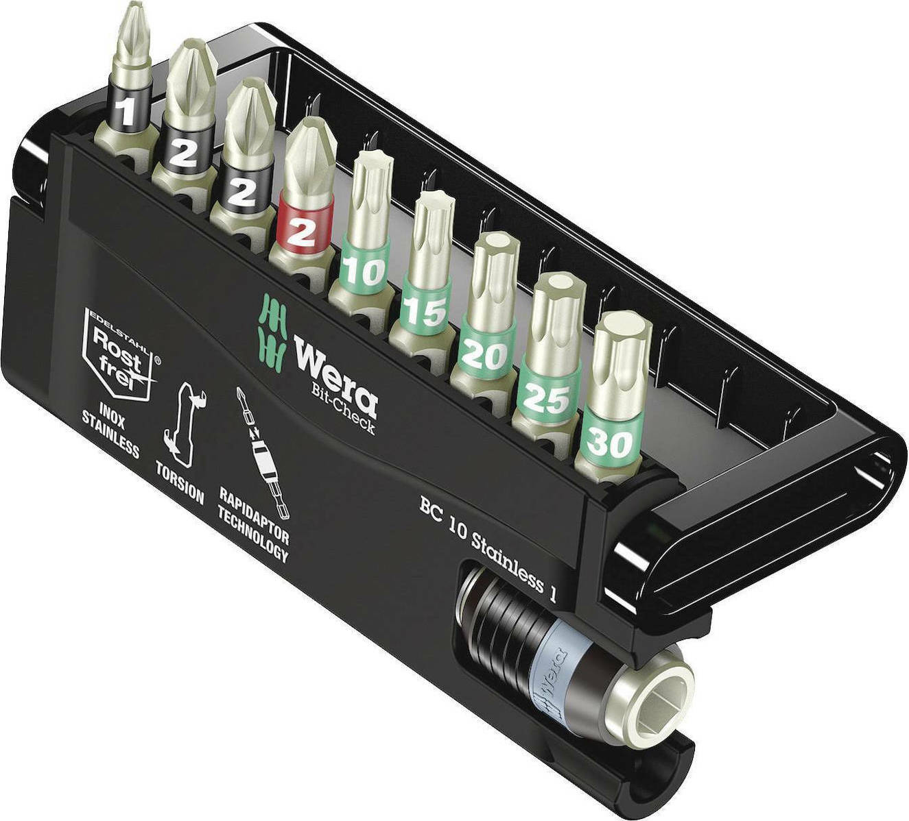 Wera Σετ 10 Μύτες Κατσαβιδιού Bit-Check 10 Stainless 1