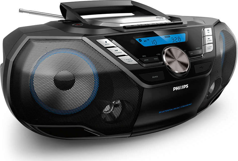 Philips Φορητό Ηχοσύστημα AZB798T με Bluetooth / CD / USB / Ραδιόφωνο σε Μαύρο Χρώμα - Image 2