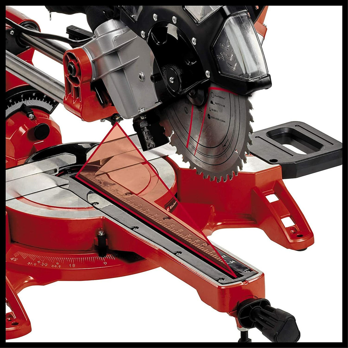 Einhell TC-SM 2534/1 Dual Φαλτσοπρίονο Ρεύματος Συρόμενο με Ισχύ 2350W, Οδηγό Laser, Δίσκο Κοπής Διαμέτρου 250mm & Ταχύτητα Κοπής 4000rpm - Image 5