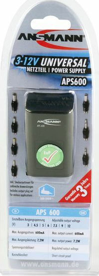 Ansmann APS 600 Universal Τροφοδοτικό 12 έως 12V με σετ βυσμάτων - Image 3