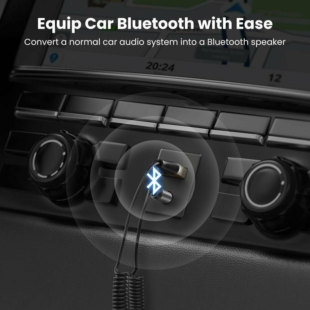 Ugreen Bluetooth Αυτοκινήτου 5.0 για το Ταμπλό (AUX / Audio Receiver / με USB θύρα Φόρτισης) - Image 5