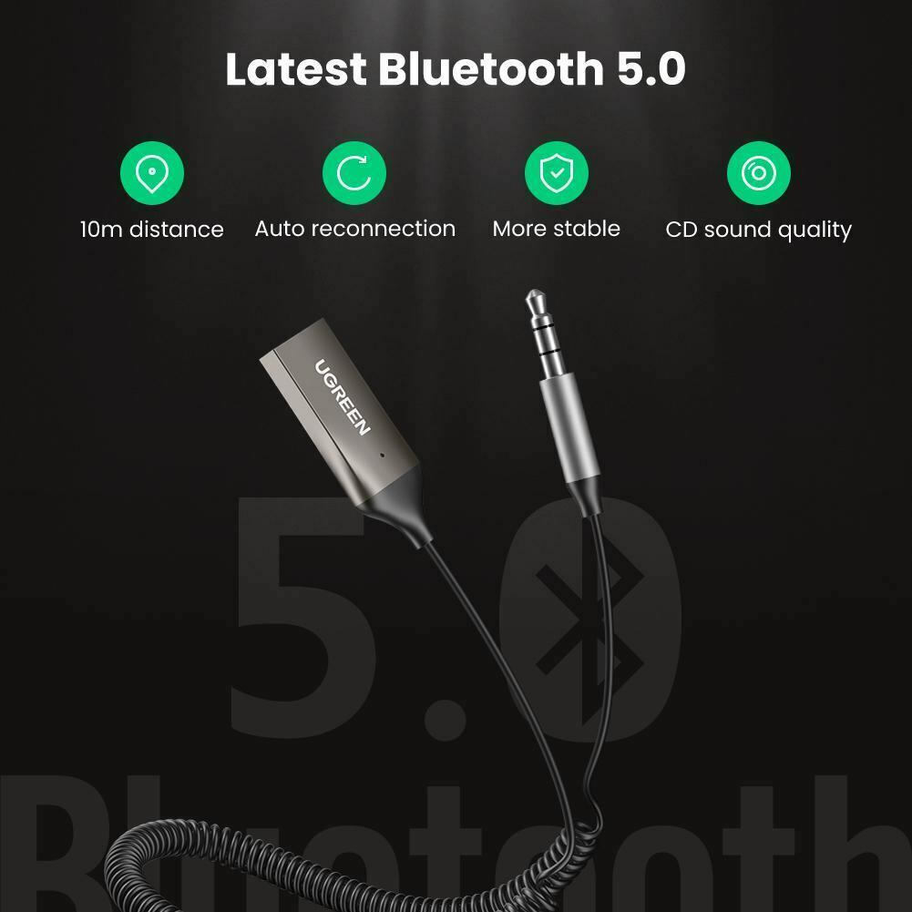 Ugreen Bluetooth Αυτοκινήτου 5.0 για το Ταμπλό (AUX / Audio Receiver / με USB θύρα Φόρτισης) - Image 4