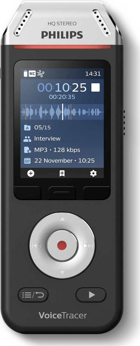 Philips Συσκευή Υπαγόρευσης DVT2110 με Eσωτερική Μνήμη 8GB