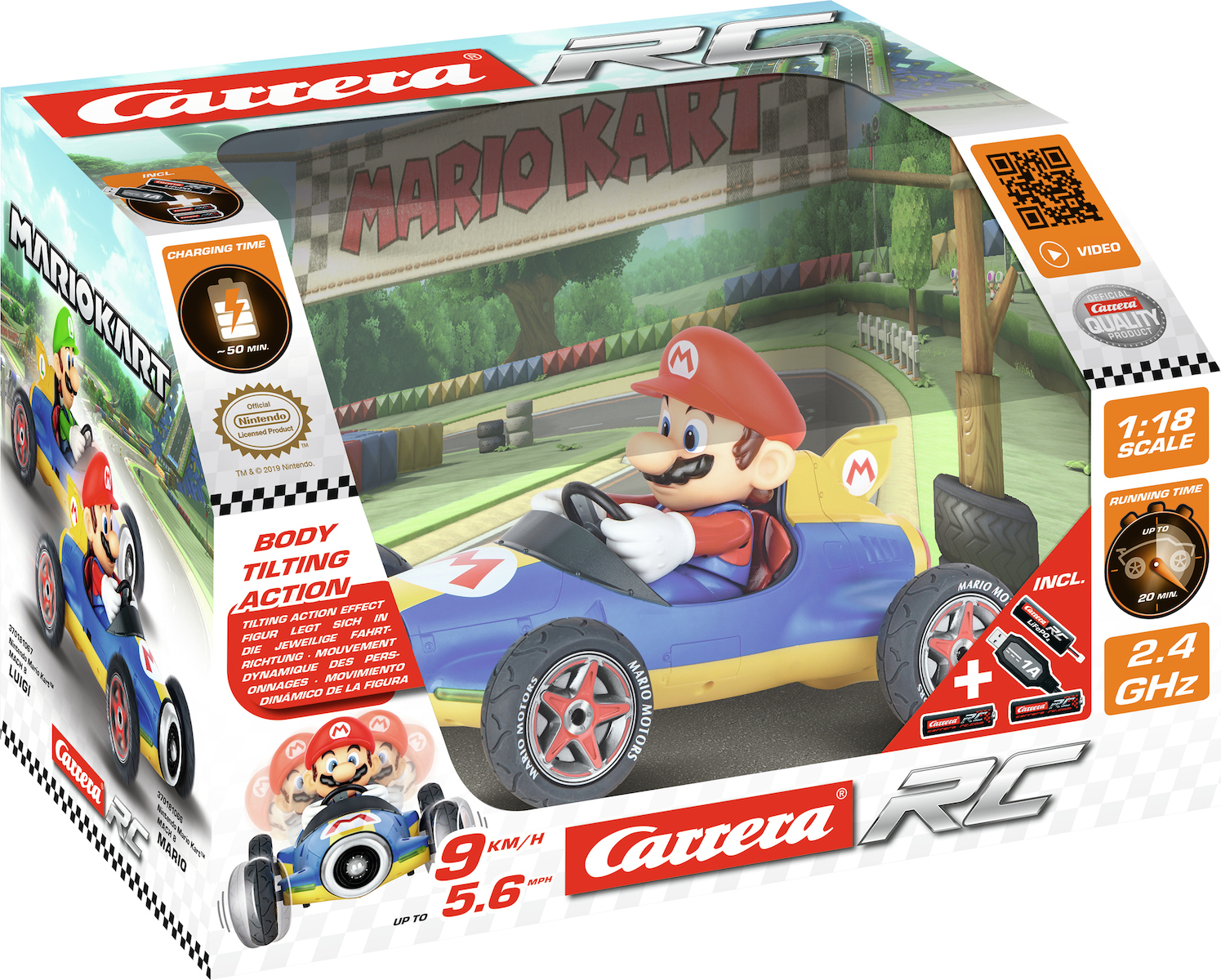 Carrera Mario Kart Mach 8 Mario Τηλεκατευθυνόμενο Αυτοκίνητο - Image 6