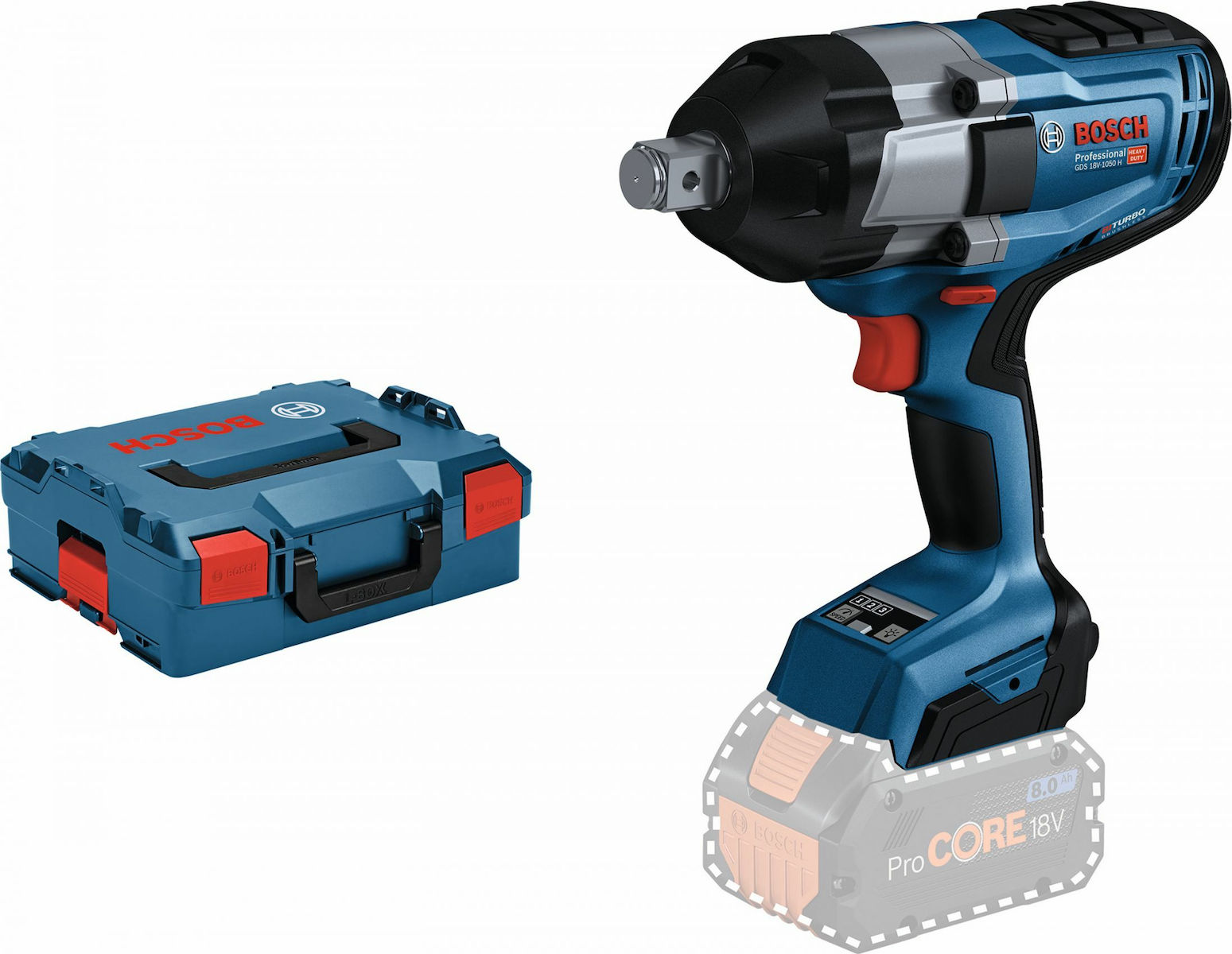 Bosch Cordless Impact Driver 18v 1050 H L Μπουλονόκλειδο Μπαταρίας 18V Solo με Υποδοχή 3/4"