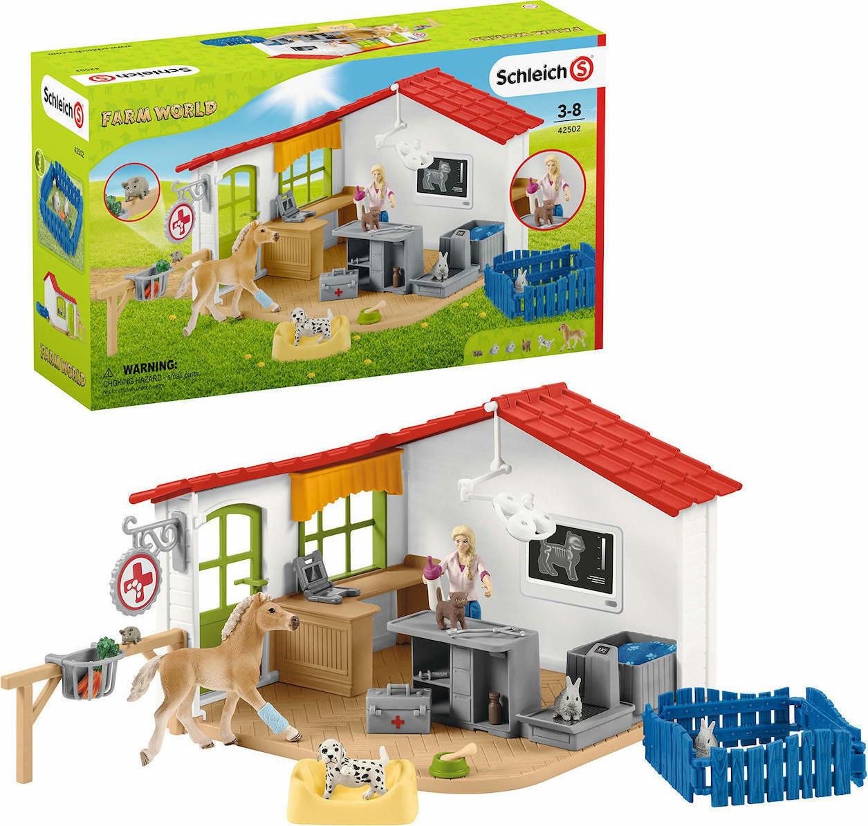 Schleich-S Παιχνίδι Μινιατούρα Σετ Veterinarian Practice With Pets για 3-8 Ετών - Image 2