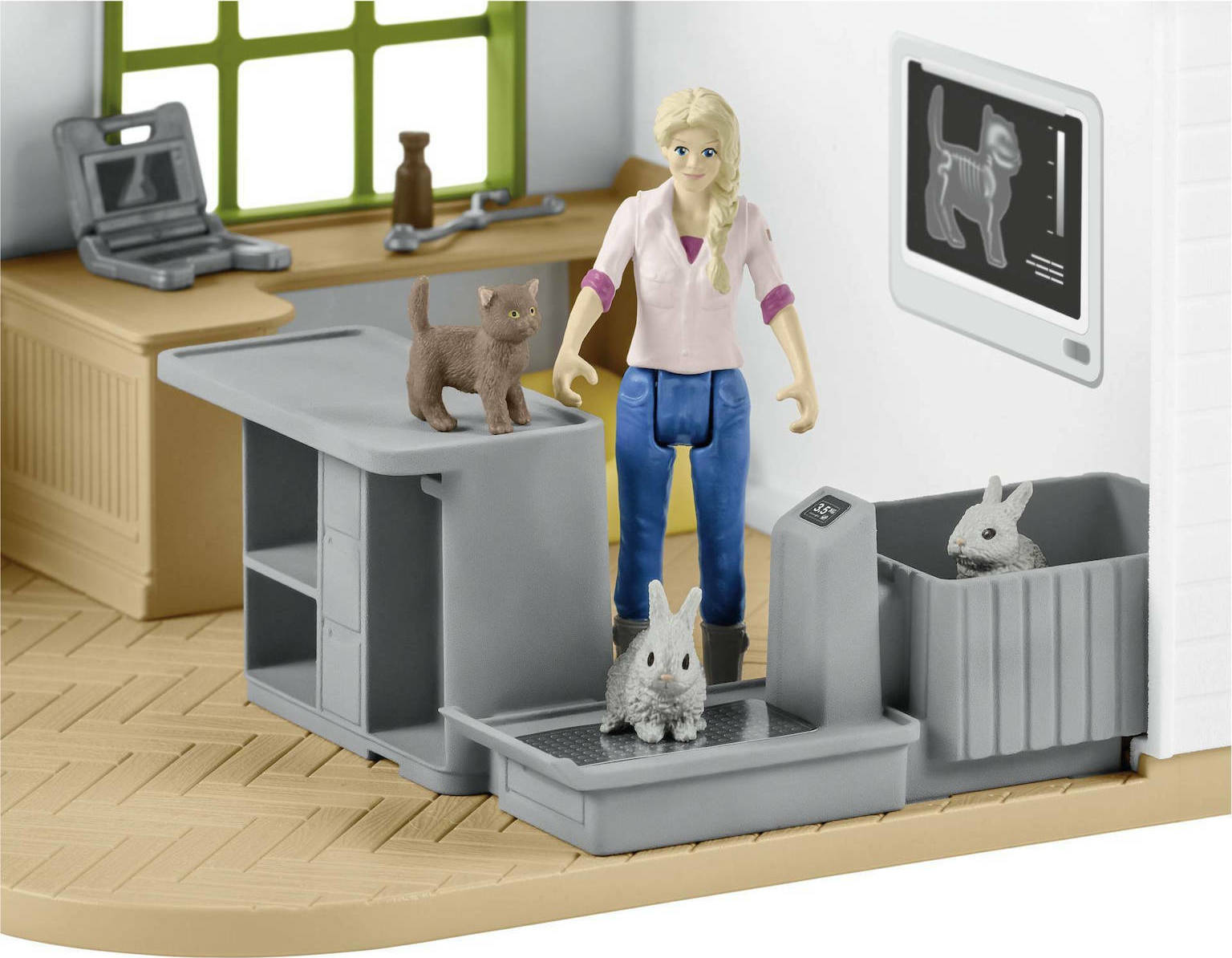 Schleich-S Παιχνίδι Μινιατούρα Σετ Veterinarian Practice With Pets για 3-8 Ετών - Image 7
