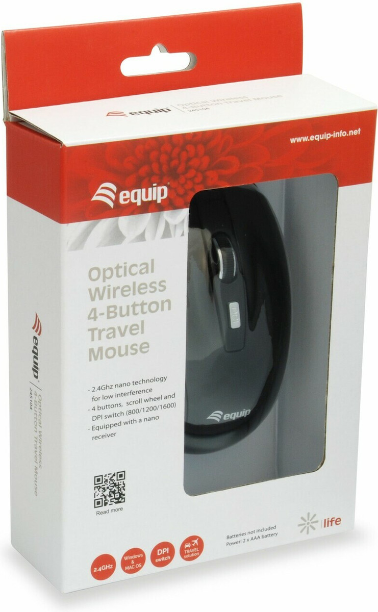 Equip Travel Mouse Ασύρματο Mini Μαύρο - Image 2