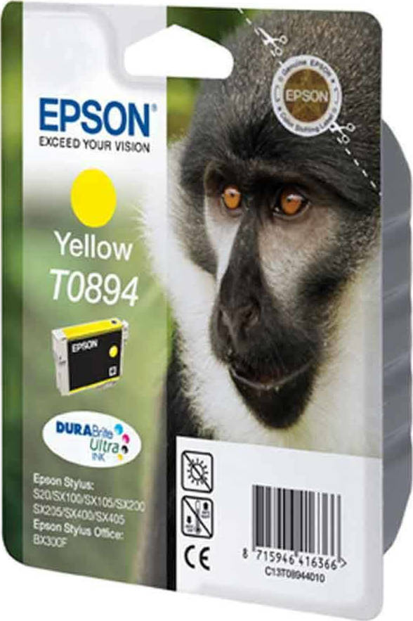 Epson T0894 Γνήσιο Μελάνι Εκτυπωτή InkJet Κίτρινο (C13T08944020 C13T08944011) - Image 2