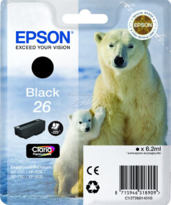 Epson 26 Γνήσιο Μελάνι Εκτυπωτή InkJet Μαύρο (C13T26014010 C13T26014012)