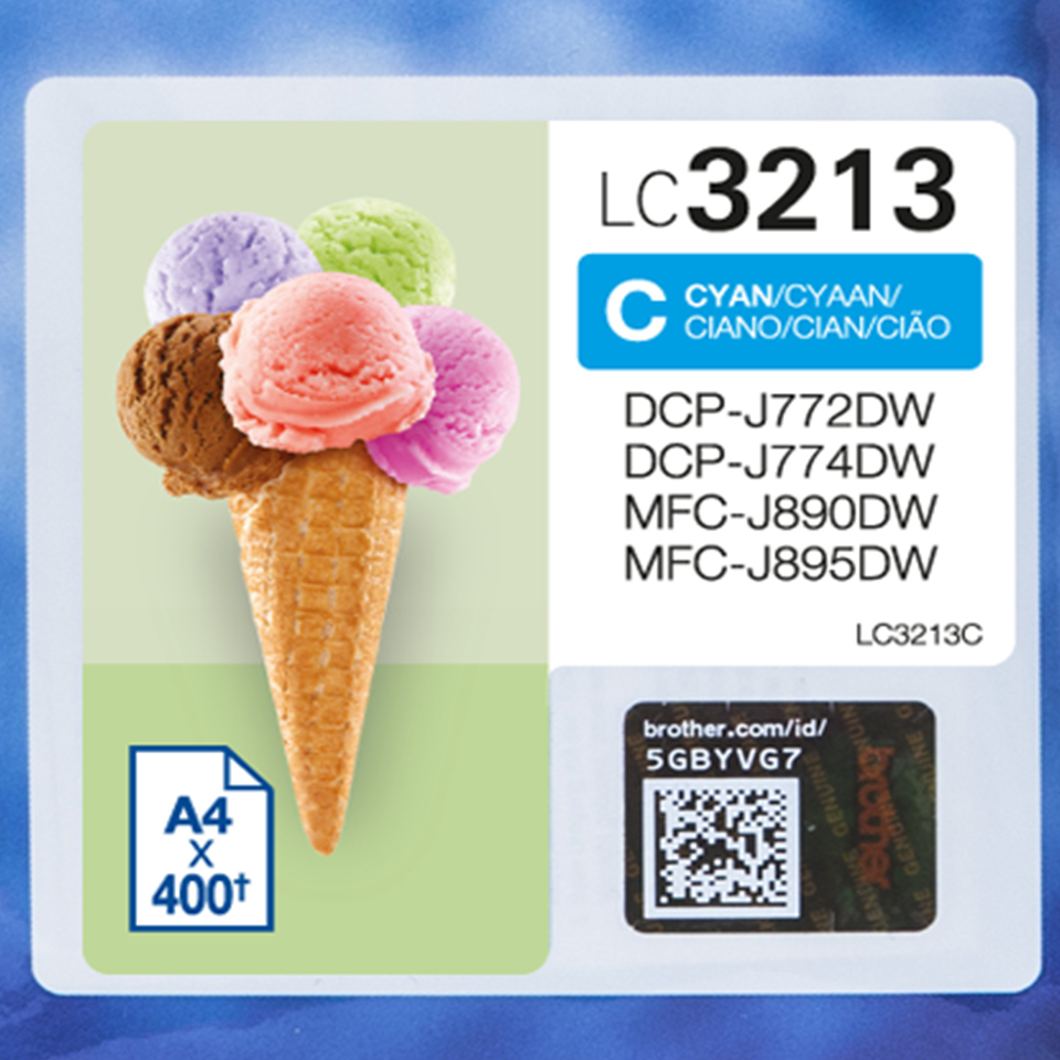 Brother LC-3213 Γνήσιο Μελάνι Εκτυπωτή InkJet Κυανό (LC-3213C) - Image 3
