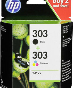Alternative view of HP 303 Γνήσιο Πακέτο 2 Μελανιών Εκτυπωτή InkJet Πολλαπλό (Color) / Μαύρο (3YM92AE)