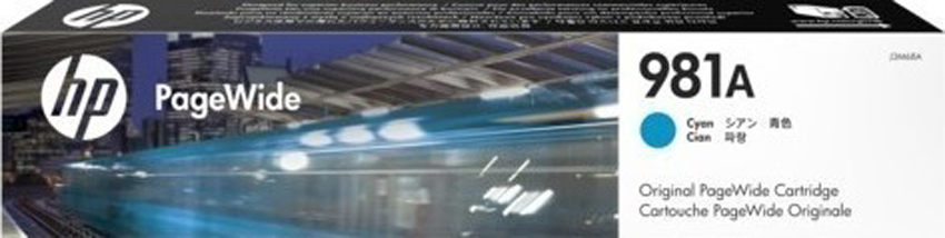 HP 981A Γνήσιο Μελάνι Εκτυπωτή InkJet Κυανό (J3M68A)