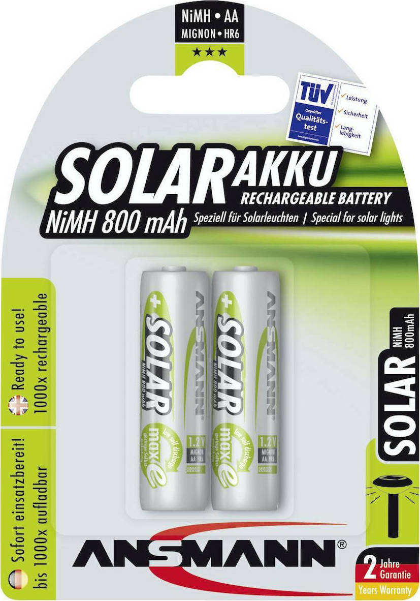 Ansmann Solar AA 800mAh 1.2V 2τμχ