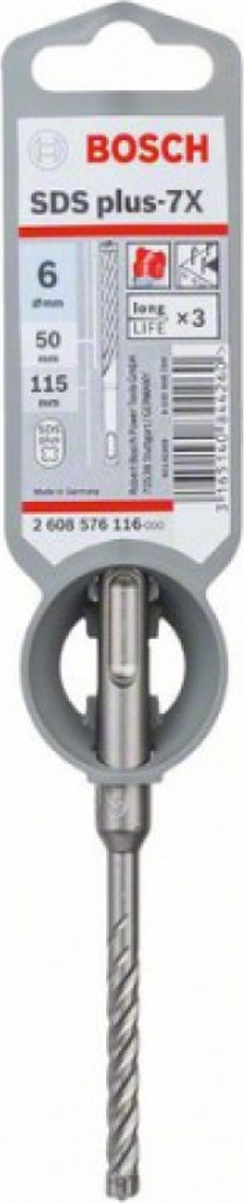 Bosch Τετράκοπο Τρυπάνι Καρβιδίου με SDS Plus Στέλεχος για Δομικά Υλικά 12x165mm - Image 2