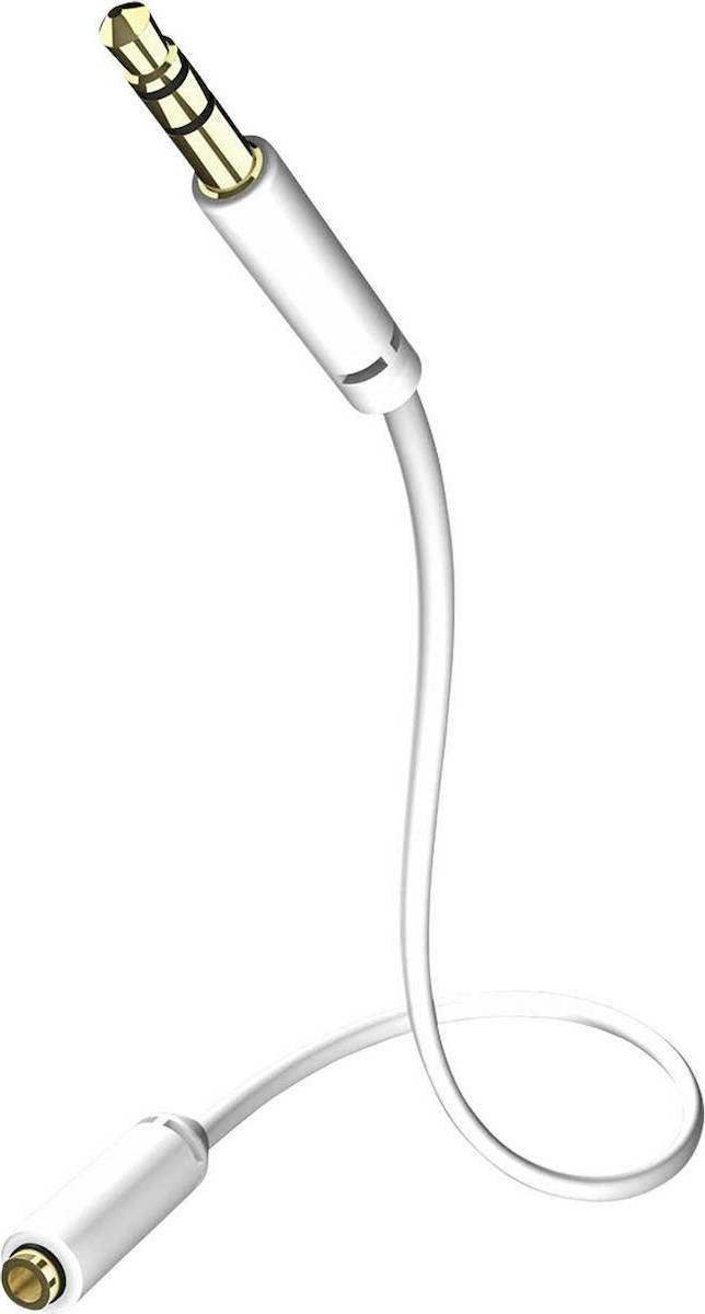 Inakustik Καλώδιο 3.5mm male - 3.5mm female Λευκό 5m (00310505)