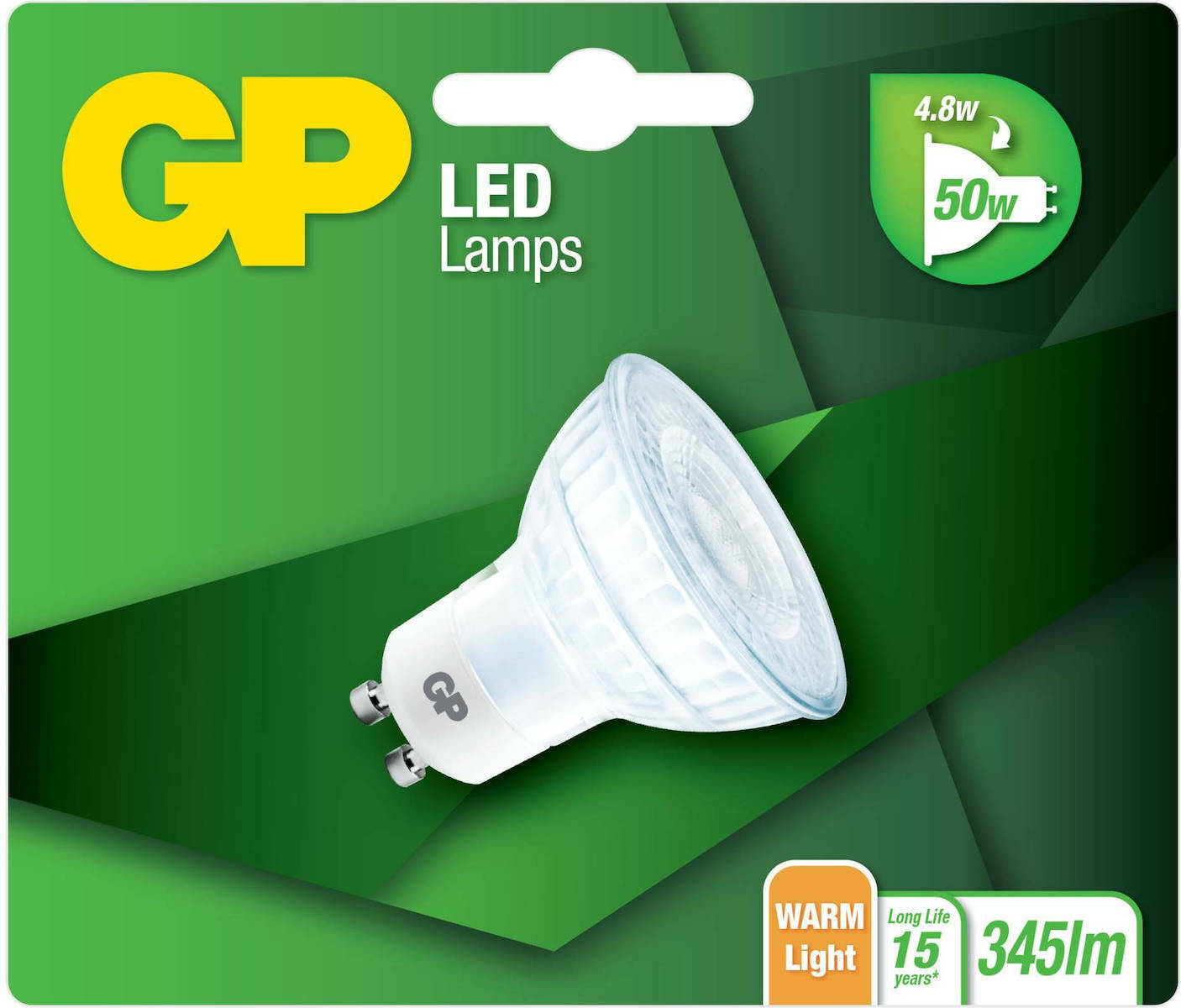 GP Batteries Λάμπα LED 4.8W για Ντουί GU10 Θερμό Λευκό