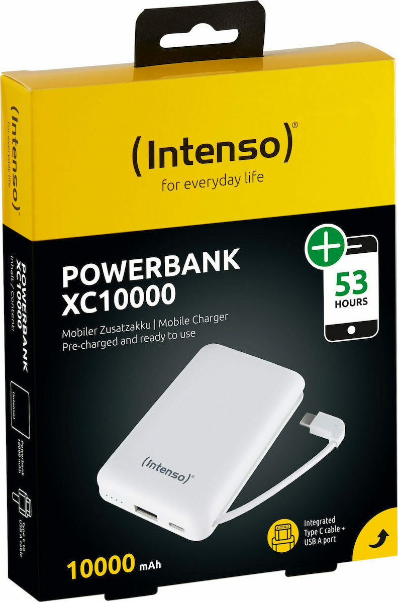 Intenso XC10000 Power Bank 10000mAh με Θύρα USB-A και Θύρα USB-C Λευκό - Image 4
